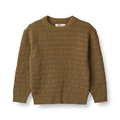 Wheat Knit Pullover Petro - Green bark
